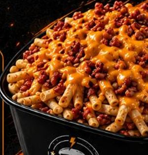 Porção de batata com cheddar e bacon